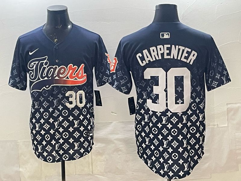 Men 2026 Detroit Tigers #30 Carpenter Blue Game Nike MLB Jersey 04